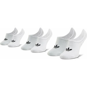 Sada 3 párů kotníkových ponožek unisex adidas No-Show Socks 3P FM0676 White