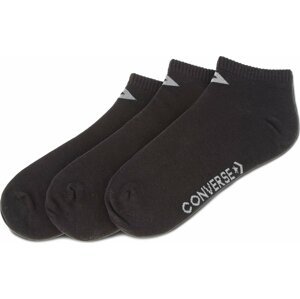 Sada 3 párů nízkých ponožek unisex Converse E747B-3020 Černá
