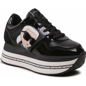 Sneakersy KARL LAGERFELD KL64930N Black Lthr/Suede