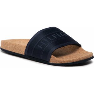 Nazouváky Tommy Hilfiger Webbing Cork Pool Slide FW0FW06525 Desert Sky DW5