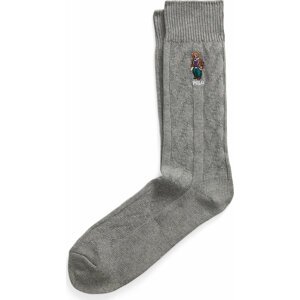 Pánské klasické ponožky Polo Ralph Lauren 449929102001 Grey Heather