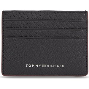 Pouzdro na kreditní karty Tommy Hilfiger Th Struc Leather Cc Holder AM0AM11606 Black BDS