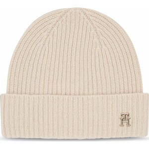 Čepice Tommy Hilfiger Cashmere Chic Beanie AW0AW15321 Cashmere Creme ABH