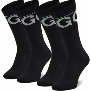 Sada 2 párů pánských vysokých ponožek Hugo 2p Qs Rib Iconic Cc 50459409 001