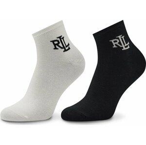 Sada 2 párů dámských vysokých ponožek Lauren Ralph Lauren 454897521002 Black
