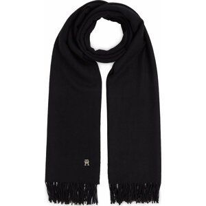 Šál Tommy Hilfiger Limitless Chic Wool Scarf AW0AW15349 Black BDS