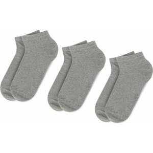 Sada 3 párů nízkých ponožek unisex Camel Active 6595 Grey Melange 150