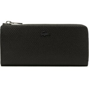 Velká dámská peněženka Lacoste Slim Zip Wallet NF3580KL Noir 000