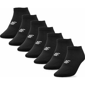Sada 7 párů dámských nízkých ponožek 4F 4FWAW23USOCF215 Černá