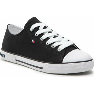 Plátěnky Tommy Hilfiger Low Cut Lace-Up Sneaker T3X4-32207-0890 S Black 999