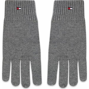 Pánské rukavice Tommy Hilfiger Essential Flag Knitted Gloves AM0AM11048 Mid Grey Heather P03
