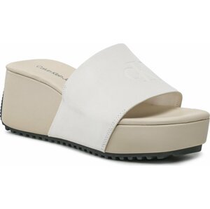 Nazouváky Calvin Klein Jeans Wedge Block Sandal Su Con YW0YW01015 Ancient White YBH