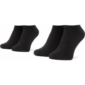 Sada 2 párů nízkých ponožek unisex Tommy Hilfiger 301390 Black 201