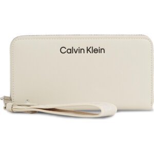 Velká dámská peněženka Calvin Klein Gracie K60K611687 Dk Ecru PC4