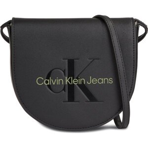 Kabelka Calvin Klein Jeans Sculpted Mini Saddle Bag K60K611966 Black/Dark Juniper 0GX