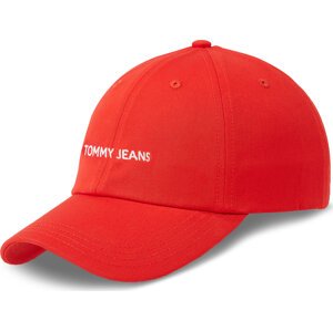 Kšiltovka Tommy Jeans Tjw Linear Logo Cap AW0AW15845 Medium Red XLD