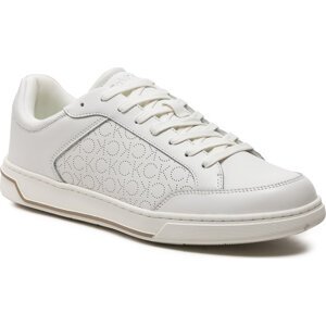 Sneakersy Calvin Klein Low Top Lace Up Lth Perf Mono HM0HM01428 White/Feather Grey Perf Mono 0K8