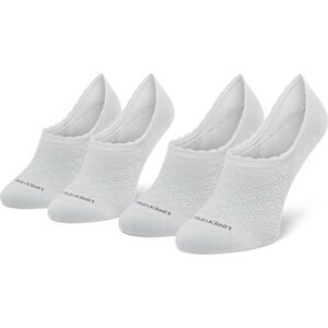 Sada 2 párů dámských ponožek Calvin Klein 701218787 White 002
