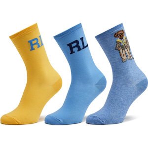 Dámské klasické ponožky Polo Ralph Lauren Ps Bear Box 455942355001 Grey