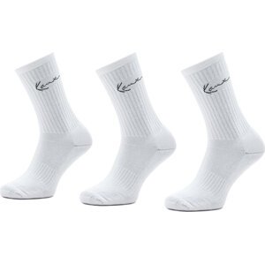 Sada 3 párů pánských vysokých ponožek Karl Kani Signature 3003748 White