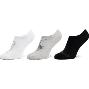 Sada 3 párů dámských vysokých ponožek Polo Ralph Lauren Tnl Logo 3Pk 455942348001 Grey