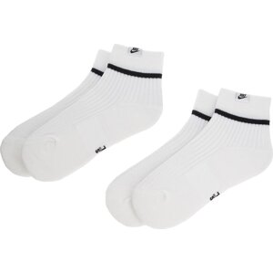 Sada 2 párů vysokých ponožek unisex Nike SX7167 100 Bílá