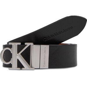 Dámský pásek Calvin Klein Jeans Round Mono Pl Rev Lthr Belt 30Mm K60K611489 Black/Cognac 00Z