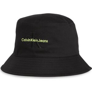 Klobouk Calvin Klein Jeans Monogram Bucket Hat K60K611029 Black/Sharp Green 0GX