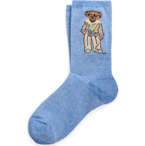 Dámské klasické ponožky Polo Ralph Lauren Spring Bear 455942325001 Turquoise/Aqua