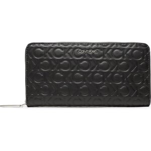 Velká dámská peněženka Calvin Klein Ck Must Z/A Wallet Lg Embossed K60K610253 Černá
