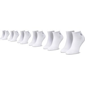 Sada 6 párů dámských nízkých ponožek Polo Ralph Lauren 449723765002 r.OS Bílá
