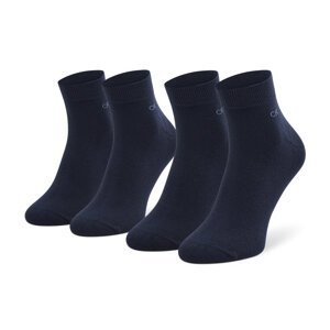 Sada 2 párů pánských nízkých ponožek Calvin Klein 701218706 Tmavomodrá