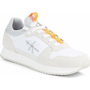 Sneakersy Calvin Klein Jeans Retro Runner Laceup Refl YM0YM00742 Bright White YBR