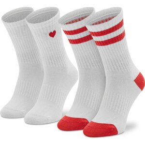 Sada 2 párů dětských vysokých ponožek 4F 4FJAW22USOCF061 Multikolor