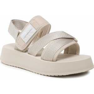 Sandály Calvin Klein Jeans Prefresato Sandal Bagde YW0YW00967 Eggshell ACF