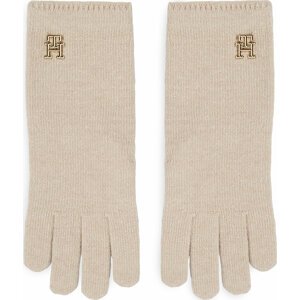 Dámské rukavice Tommy Hilfiger Limitless Chic Wool Gloves AW0AW15359 Cashmere Creme ABH