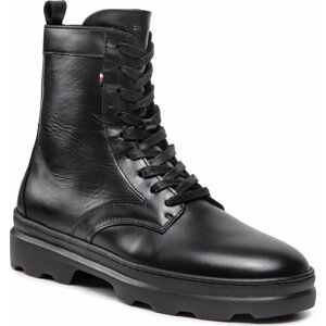 Kozačky Tommy Hilfiger Comfort Hilfiger Lth High Boot FM0FM04192 Black BDS