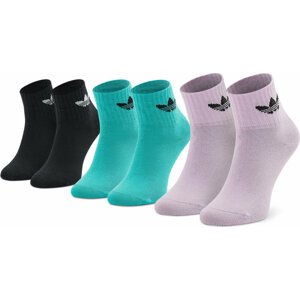 Vysoké dětské ponožky adidas Ankle HK7186 Bliss Lilac/Semi Mint Rush/Black