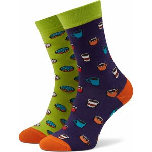 Klasické ponožky Unisex Funny Socks Coffee Break SM1/12 Barevná