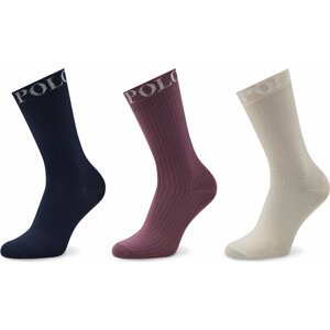 Sada 3 párů dámských vysokých ponožek Polo Ralph Lauren 455888857001 Asst