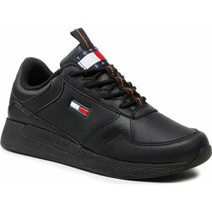 Sneakersy Tommy Jeans Flexi Runner Ess EM0EM01080 Black BDS