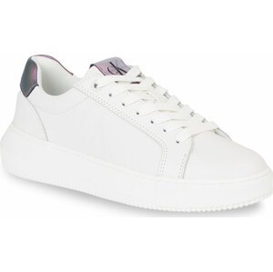 Sneakersy Calvin Klein Jeans Chunky Cupsole Laceup Lth Wn YW0YW01202 Bright White/Amethyst 01W