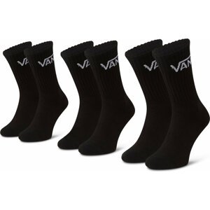 Sada 3 párů vysokých ponožek unisex Vans Mn Classic Crew VN000XRZ Black BLK1