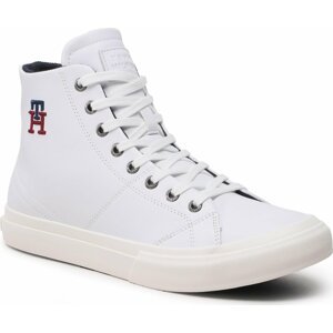 Sneakersy Tommy Hilfiger Th Hi Vulc Street Leather FM0FM04739 White YBS