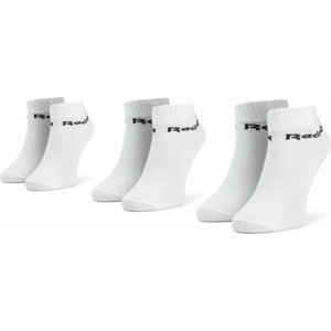 Sada 3 párů nízkých ponožek unisex Reebok Act Core Ankle Sock 3p FL5227 White