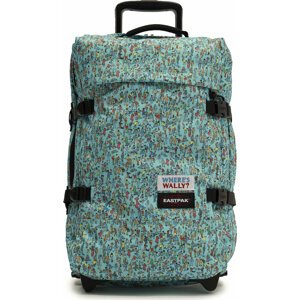 Malý textilní kufr Eastpak Tranverz S EK00061L Wally Pattern Blue 2E3