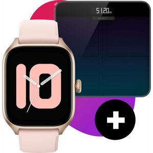 Sada smartwatch s váhou Smart Scale Amazfit Gts 4 A2168 Rosebud Pink/Smart Scale