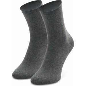 Dámské klasické ponožky Tommy Hilfiger 443029001 Middle Grey Melange 758