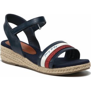 Espadrilky Tommy Hilfiger Rope Wedge Sandal T3A7-32188-1379 Blue/White/Red Y004