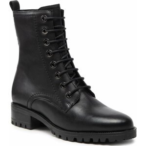 Polokozačky Dune London Cleated Hiker Boot 0092501020013484 Black Leather